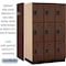 Salsbury Industries Wardrobe Locker, 45" W, 24" D, 76" H, (3) Wide, (9) Openings, Mahogany 23364MAH - alternate 6